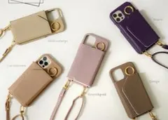 ※新品未使用※iPhone 12 mini ショルダーケース ミラー付カード収納