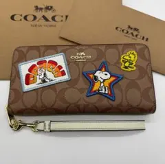 COACH コーチスヌーピー ウッドストック長財布 - メルカリ