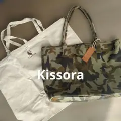 kissora　キソラ　迷彩　トートバッグ　革　皮のサムネイル