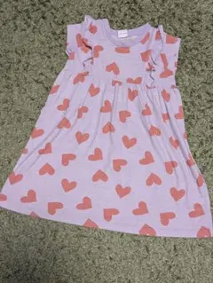 ハート柄ノースリーブワンピース