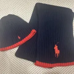 Polo Ralph Laurenニット帽とマフラーセット kids用