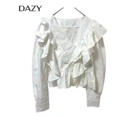 DAZY フリル長袖シャツ　ブラウス　ギャル　デート　かわいい
