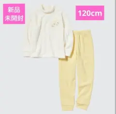 ユニクロ★ちいかわ×サンリオ★フリースセット★フリースパジャマ★イエロー 120