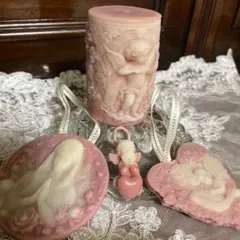 天使の彫刻キャンドル
