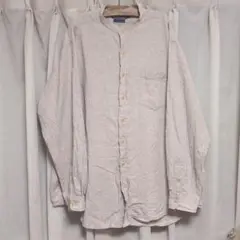 90s ポロラルフローレン POST BOY ノーカラーチェック柄シャツ XL