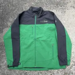 【SALE】古着 企業ロゴ ナイロンジャケット グリーン アメリカ古着