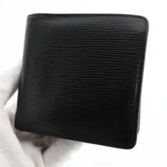 美品✨ルイヴィトン　エピ　ポルトフォイユ マルコ 二つ折り財布 ブラック