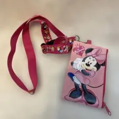 ディズニー　ミニー　パス&コインケース