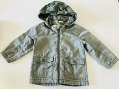 H＆M キッズ ジャンパー　アウター　カーキ フード取り外し可　12-18M 秋