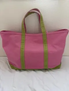 LLBEAN トートピンクxライムグリーン希少USA製 BOATANDTOTE 2026年最新 