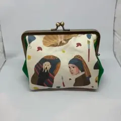 ポーチ　がま口　コスメポーチ　絵画パロディ　美術館