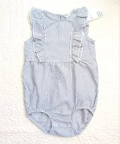 H&M ストライプ フリル ロンパース 100cm　☆新品☆