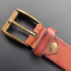 イタリア製 レザー ベルト　インディアン　茶色