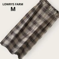 LOWRYS FARM チェック柄 ロングタイトスカート M ウエストゴム 上品のサムネイル