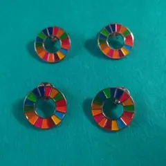 SDGsピンバッジ25ミリ✕ 4個セット　お値下げ最終