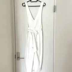 one way ホワイト サロペット オールインワンのサムネイル