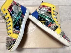 美品✨️ ルブタン ランタスオルラートフラットグラフィティ メンズ スニーカー ルブタン ランタスオルラートフラットグラフィティ メンズ スニーカー