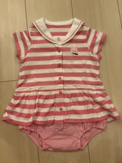 ミキハウス マリン　ピンクロンパース 70