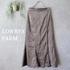 〝ローリーズファーム〟スウェードマーメイドスカート【M】ウエストゴム 裏地あり