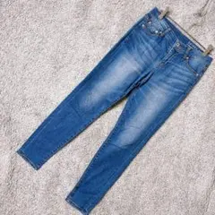 6674 グローバルワーク デニムパンツ S インディゴ スキニー ストレッチのサムネイル