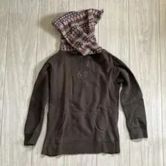 ブラウン フード付きパーカー M/130