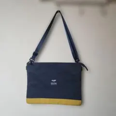 anello サコッシュ ショルダーバッグ ネイビー×マスタード