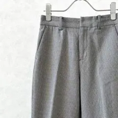 INED スラックス テーパードパンツ センタープレス 千鳥格子柄 ポケット付き