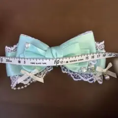 ハンドメイド リボンヘアクリップ 2点セット