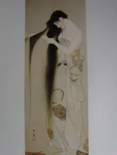 島成園、「香のゆくえ」、希少画集・額装画、日本製・新品額縁にて額装致します 島成園、「香のゆくえ」、希少画集・額装画、日本製・新品額縁に