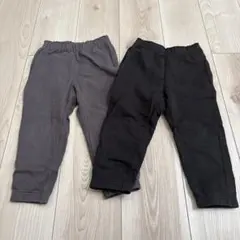 GU コットンスウェットジョガーパンツ 100cm 2色セット