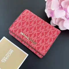 【新品】MICHAEL KORS 財布 折り財布 レッド がま口