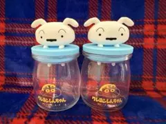 クレヨンしんちゃん フィギュア付きガラス容器 2個セット