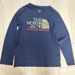 ザノースフェイス　キッズ　140 ロンT 長袖　薄手　ネイビー