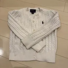 Polo Ralph Lauren ホワイトカーディガン 4/4T