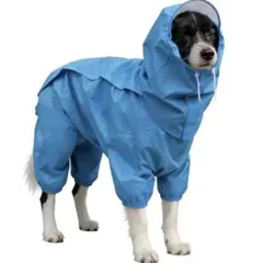 犬レインコート ペットレインコート カッパ　取り外し可能な帽子のサムネイル