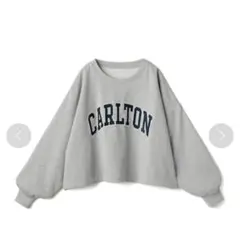 GRL裏起毛 カレッジロゴ ショートスウェット トレーナー グレー