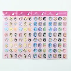 【新品】セリア　ディズニープリンセス　ストーンシール　4枚セット