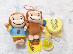 おさるのジョージ ぬいぐるみ シリコンポーチ オイルチャーム 4個セット