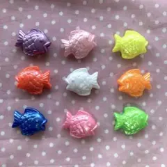 大倉トーイ☆彡ジャンボビーズ　魚のビーズ　レインボーカラー