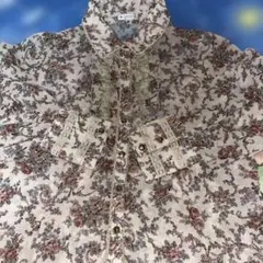 axes femme × MULHOUSE 花柄レースブラウス M