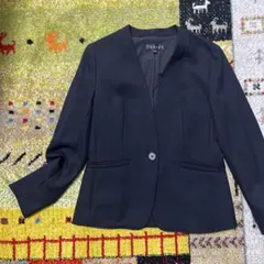 INDIVI インディヴィ ノーカラージャケット きれいめ シワになりにくい素材のサムネイル