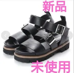 ✦美品✦eftyus✦ 厚底 ハイソール ベルクロストラップ サンダル 