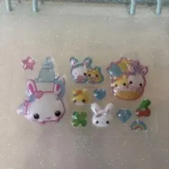 フワフワらびちゃん ミニちゅるシール 平成メモリー キャラクターシール ぷっくり