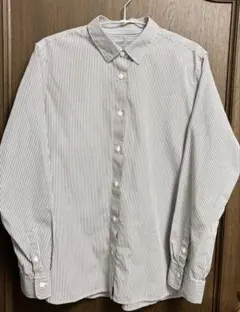 無印良品 ストライプシャツ 長袖 Lサイズ
