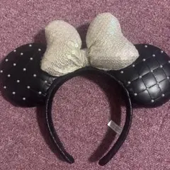 ミッキー　ミニー　耳カチューシャ 黒と白