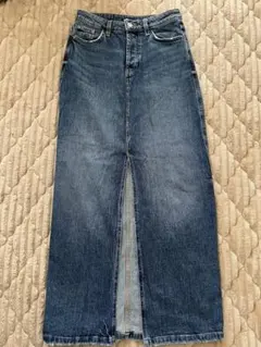 ZARA フロントスリットデニムスカート