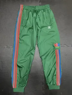 【希少】adidas originals刺繍ロゴ ナイロンパンツ