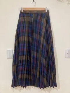 ニコアンド　チェック柄 プリーツスカート