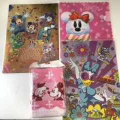 【未使用品】ディズニー クリアファイルとハンドタオルのセット