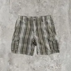L.L.Bean ハーフパンツ チェック カーゴパンツ ワイド アウトドア